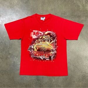 Vintage KC Kansas City Chiefs NFL Football Graphic Tshirt Made in Mexico